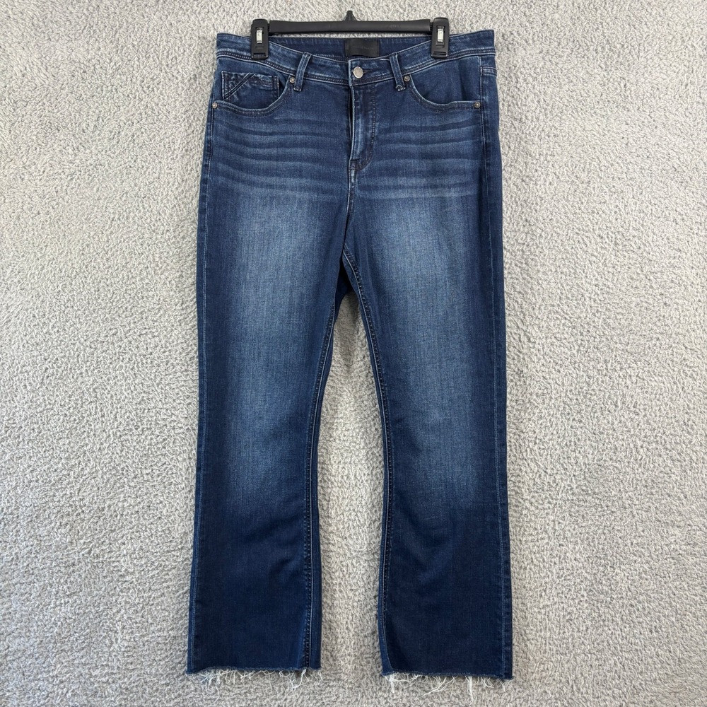 Buckle Black Curvy Bootcut Jeans Dark Wash‎ Raw Hem 32x30